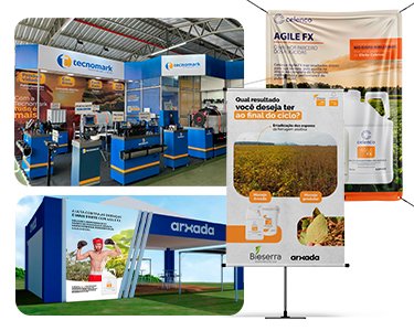 Estandes de feira e banners