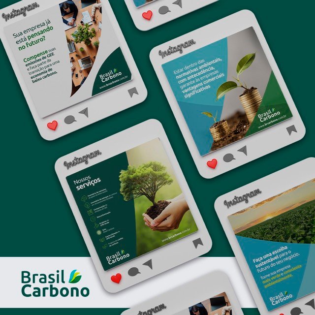 Posts de Instagram da Brasil Carbono